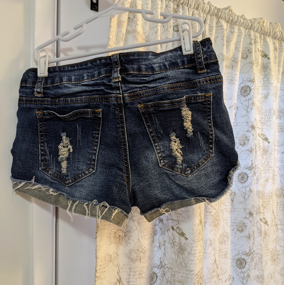 Distressed Jean shorts